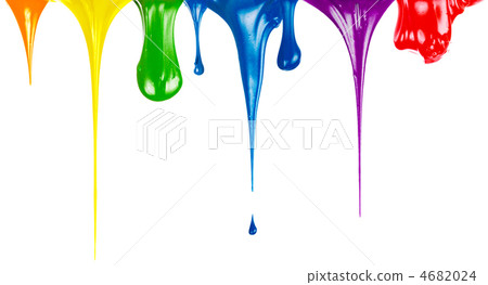 Paints dripping isolated on white Paints dripping isolated on white 4682024