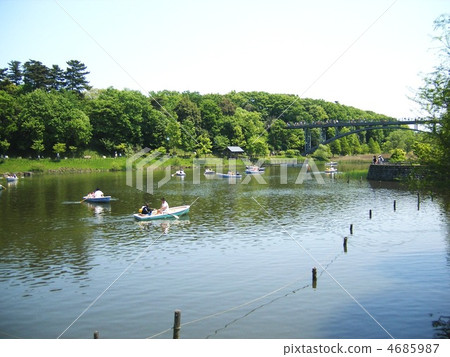 Pond and boat Pond and boat 4685987