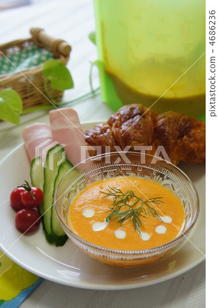 corn soup, potage, cold cream soup 4686236