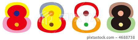 Colorful number 8 4688738