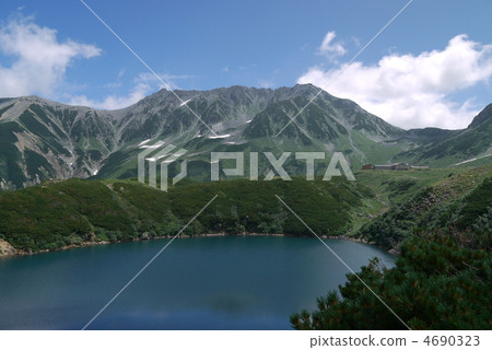 Mikuriga池塘和立山 4690323