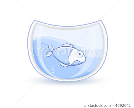 Blue Fish In Glass Aquarium 4692641