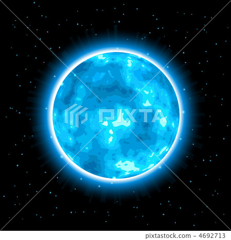 Blue Shiny Planet with Glow 4692713