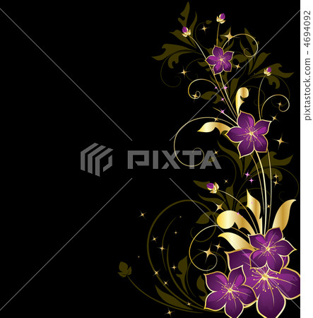 golden floral frame with stars golden floral frame with stars 4694092