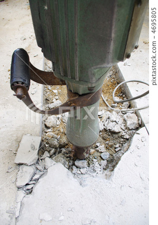 Breaking concrete 4695805