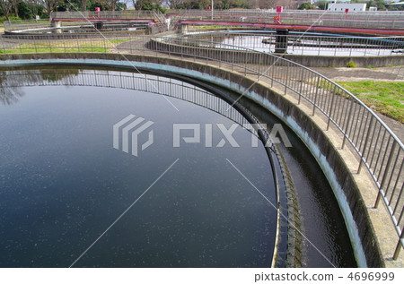 Final sedimentation basin of sewage treatment plant 4696999