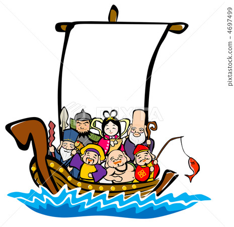 Seven Lucky God's treasure ship 4697499