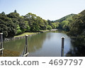 Ise shrine faces Suzu River from Ujibashi Bridge 4697797