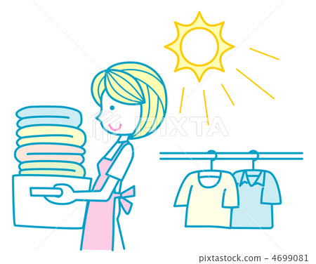 A woman hanging up the laundry 4699081
