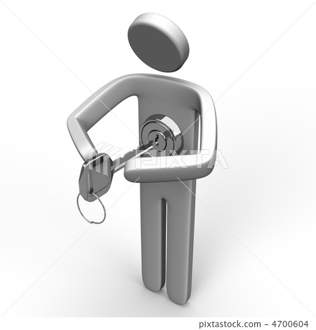 Person who locks oneself - Stock Illustration [4700604] - PIXTA