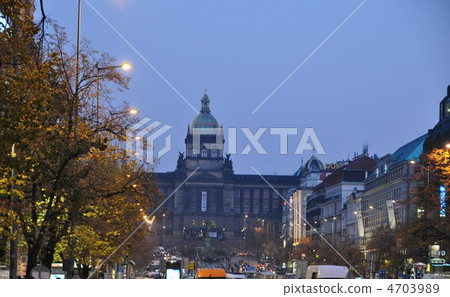Prague Wenceslas Square and the National Museum Prague Wenceslas Square and the National Museum 4703989