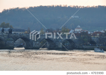 Charles bridge in Prague dusk Charles bridge in Prague dusk 4703990