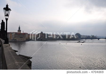 Vrtava River at Prague dusk Vrtava River at Prague dusk 4704869