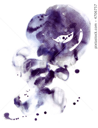 水彩 單色 手寫 4706757