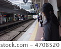 A woman waiting for a train 4708520