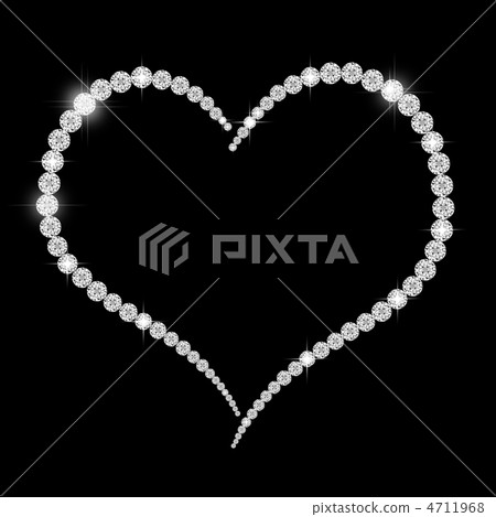 Black Background Diamond Heart 4711968