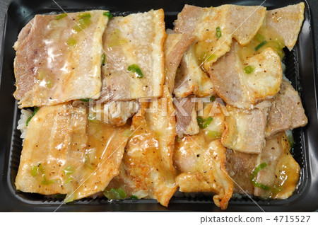 美味的日本大蔥咸排骨盒午餐 4715527