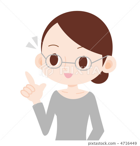 婦女的上半身建議戴眼鏡 4716449