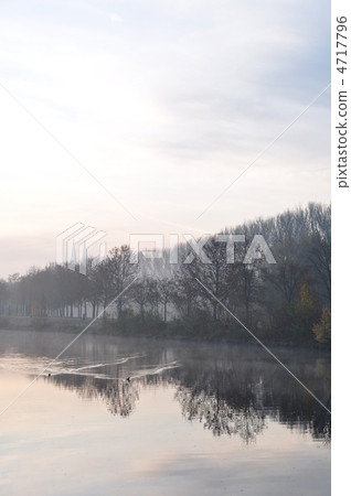 Regensburg canal wrapped in morning sun 4717796