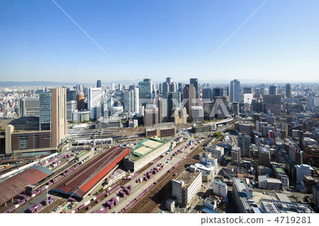 Urban landscape in front of the Osaka station 4719281