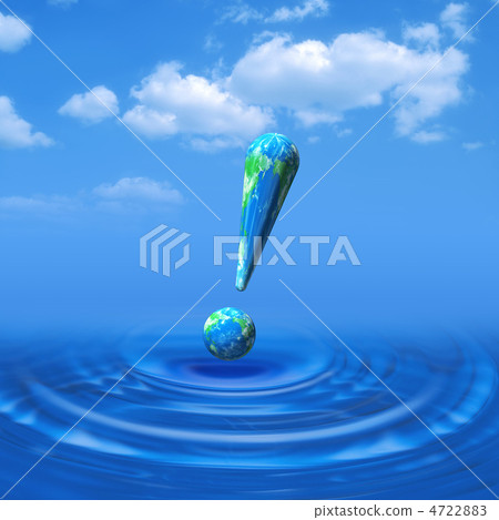 Question mark on ripple (exclamation point) Question mark on ripple (exclamation point) 4722883