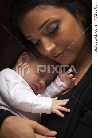 Attractive Ethnic Woman with Her Newborn Baby 4723306