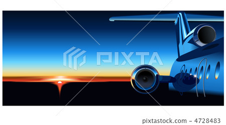 airplane at sunrise 4728483