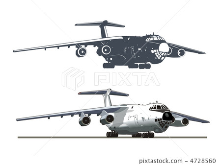 Vector art of jet cargo airplane 4728560