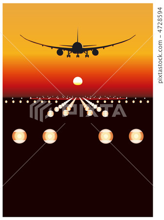landing at sunset landing at sunset 4728594