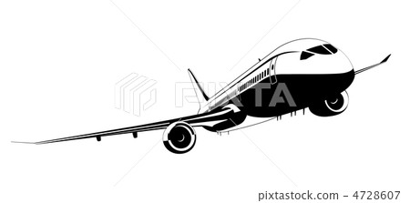 Detailed silhouette aeroplane 4728607