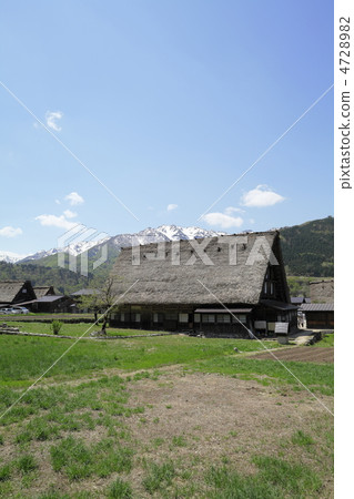 新鮮的綠色Shirakawago 新鮮的綠色Shirakawago 4728982