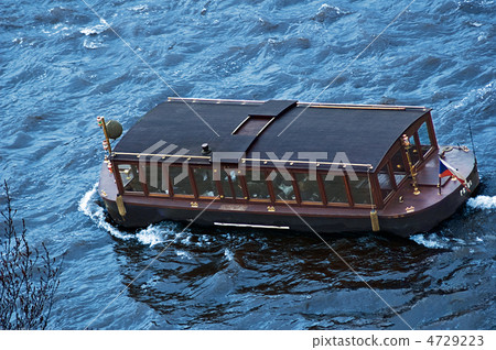 Touristic ship on the river Vltava in Prague Touristic ship on the river Vltava in Prague 4729223