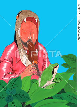 被蛇抓住的青蛙 被蛇抓住的青蛙 4729671