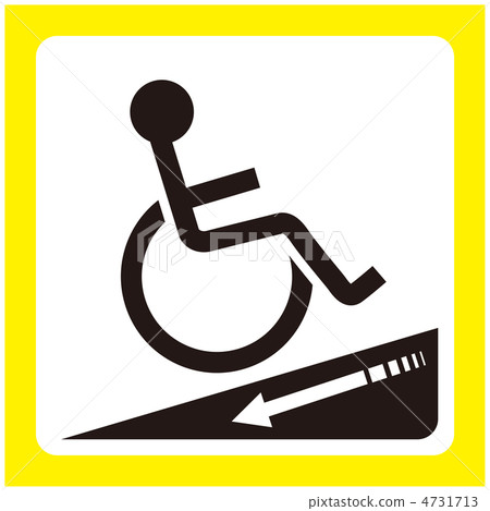 傾斜注意力（輪椅）-100 4731713