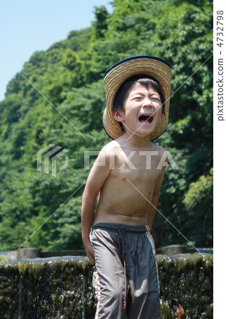 A boy frowing at a river 4732798