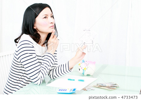 拿著家庭帳簿的婦女 拿著家庭帳簿的婦女 4733473