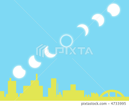 Gold ring solar eclipse - 3 4733995