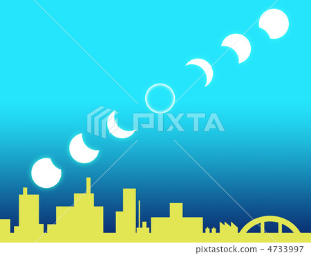 Gold ring solar eclipse -4 - Stock Illustration [4733997] - PIXTA