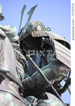 皇居庭園中的楠木正成像 4735418