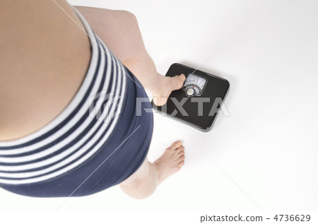 Women's foot on a scale 4736629