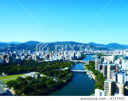 Peace Memorial Park like Miniature and the streets of Hiroshima 4737407