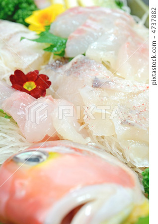美味的海鯛生魚片 4737882