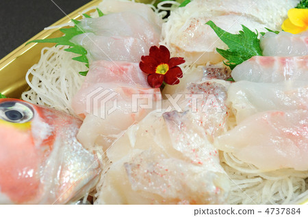 美味的海鯛生魚片 4737884