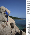 A man climbing a rock 4738112