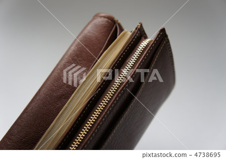Leather long wallet big bill 4738695
