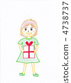 A girl with a present 4738737
