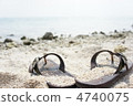 Sandy beach and sandals 4740075