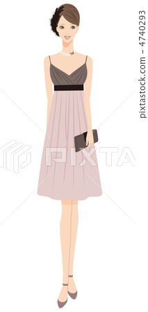 A woman in her dress A woman in her dress 4740293