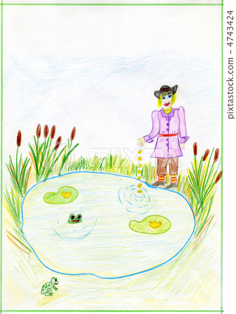 Child's drawing on the fairy tale by Brothers Grimm "Profitable" 4743424