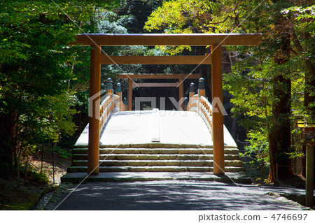 Ise Shrine style day prayer palace bridge Ise Shrine style day prayer palace bridge 4746697